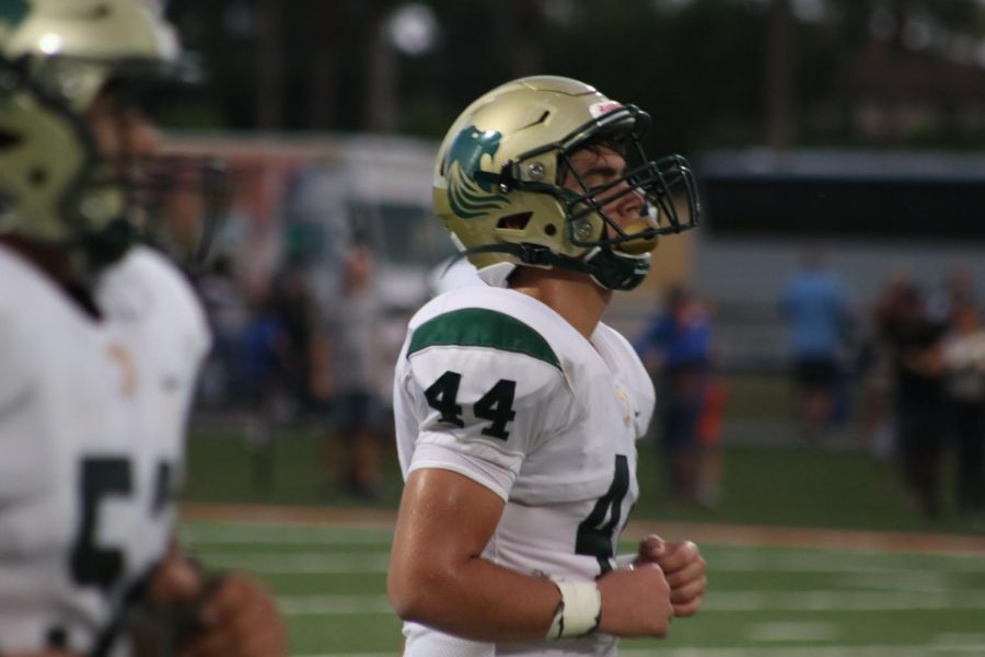 Sophomore linebacker Eric Islami. Photo Credit: Katia Perez-Sanchez