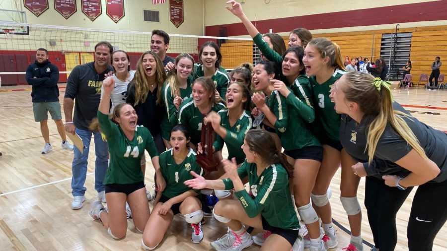 ILS girls varsity volleyball won the district championship last night. 