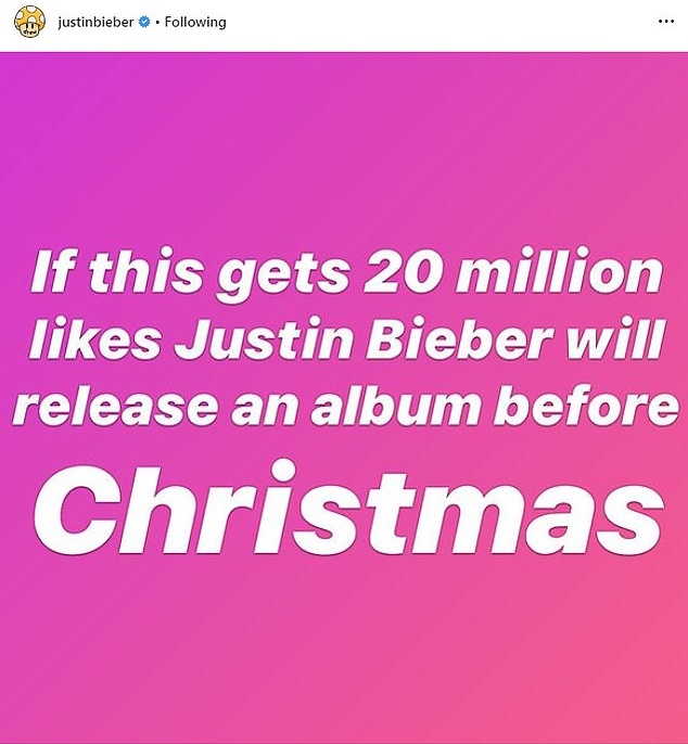 Photo Justin Bieber shared to Instagram.