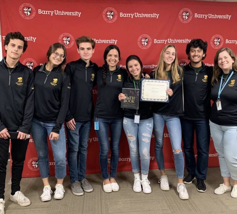 The Mu Alpha Theta honor society represented ILS well at the Barry University competition last year.