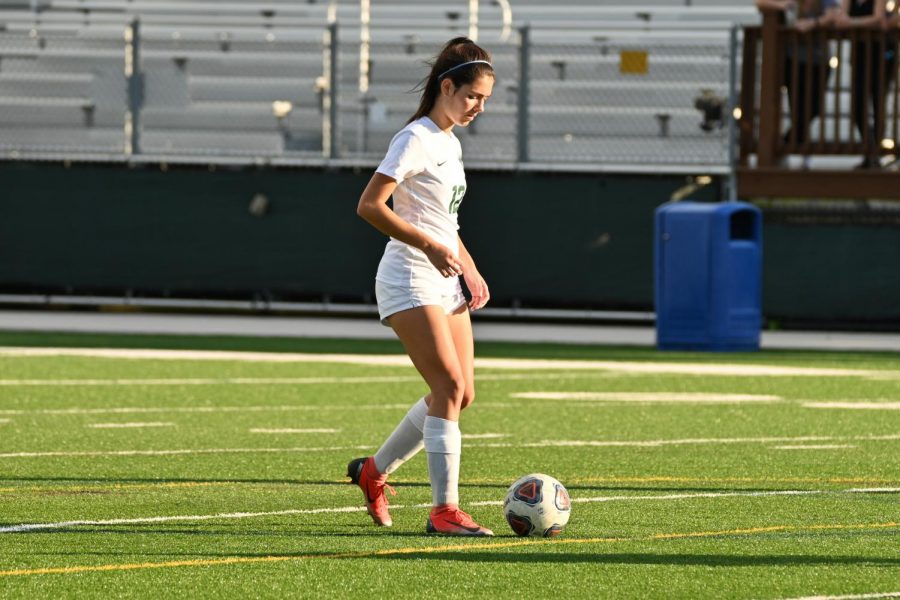 Jessica Saavedra scored her first goal of the season versus Miami Country Day.