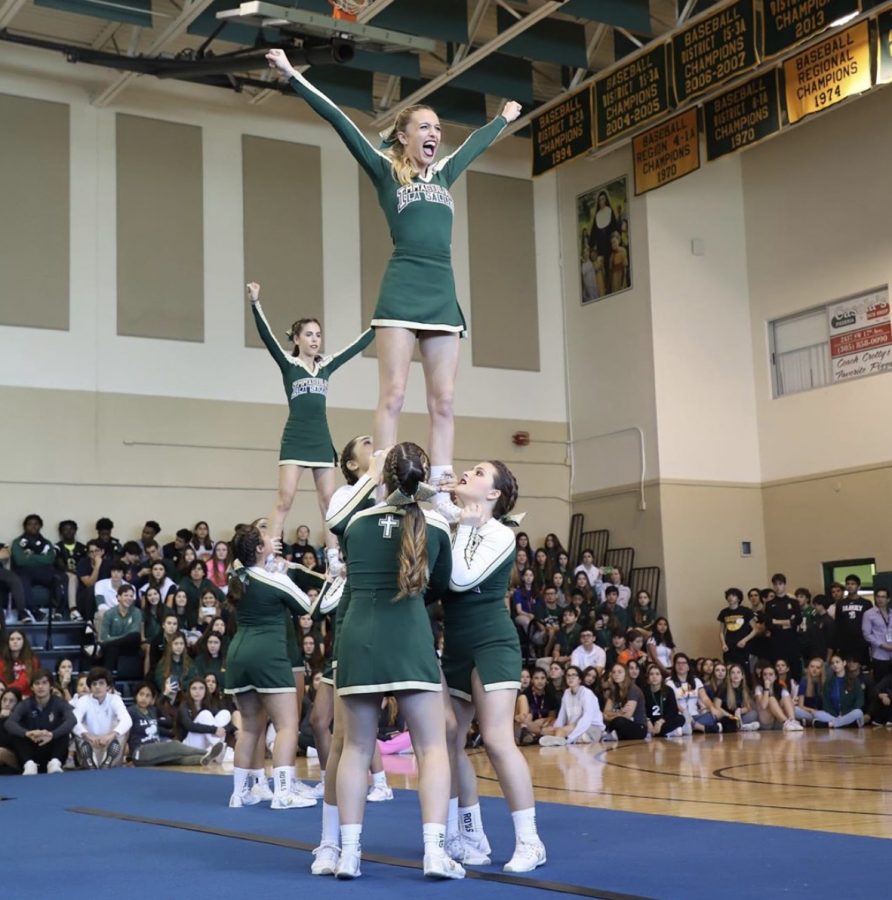 ILS Cheerleading performance at Pep Rally