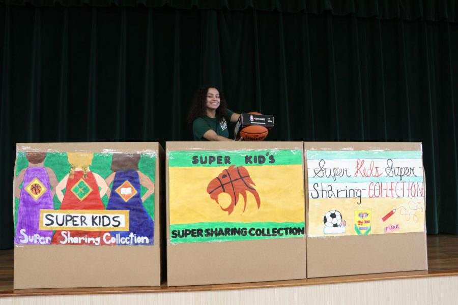 The Super Kids-Super Sharing charity event is done as part of the Super Bowl festivities.  