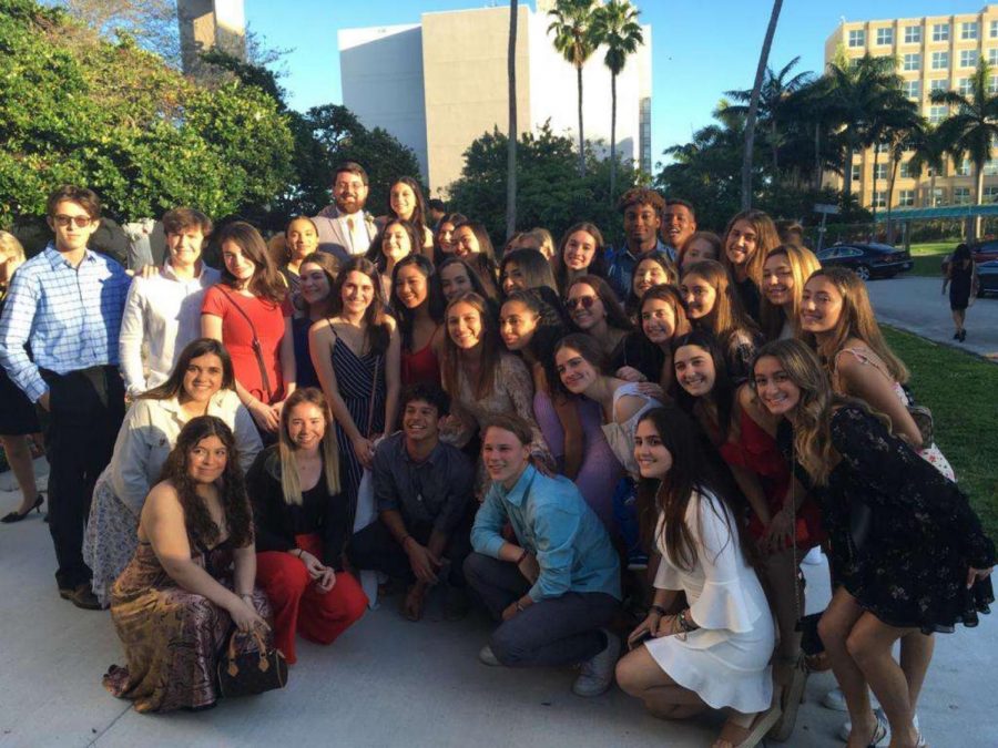 Mr. Gamwell and his students after the wedding. 