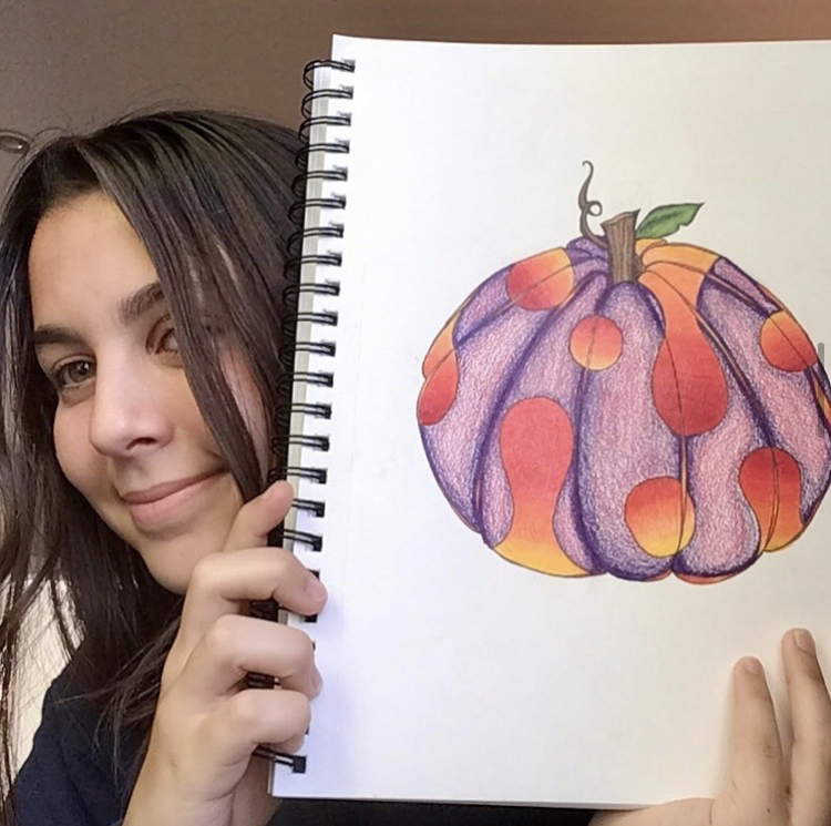 ILS art students like senior Camila Musibay have participated in the #Inktober challenge in 2020.