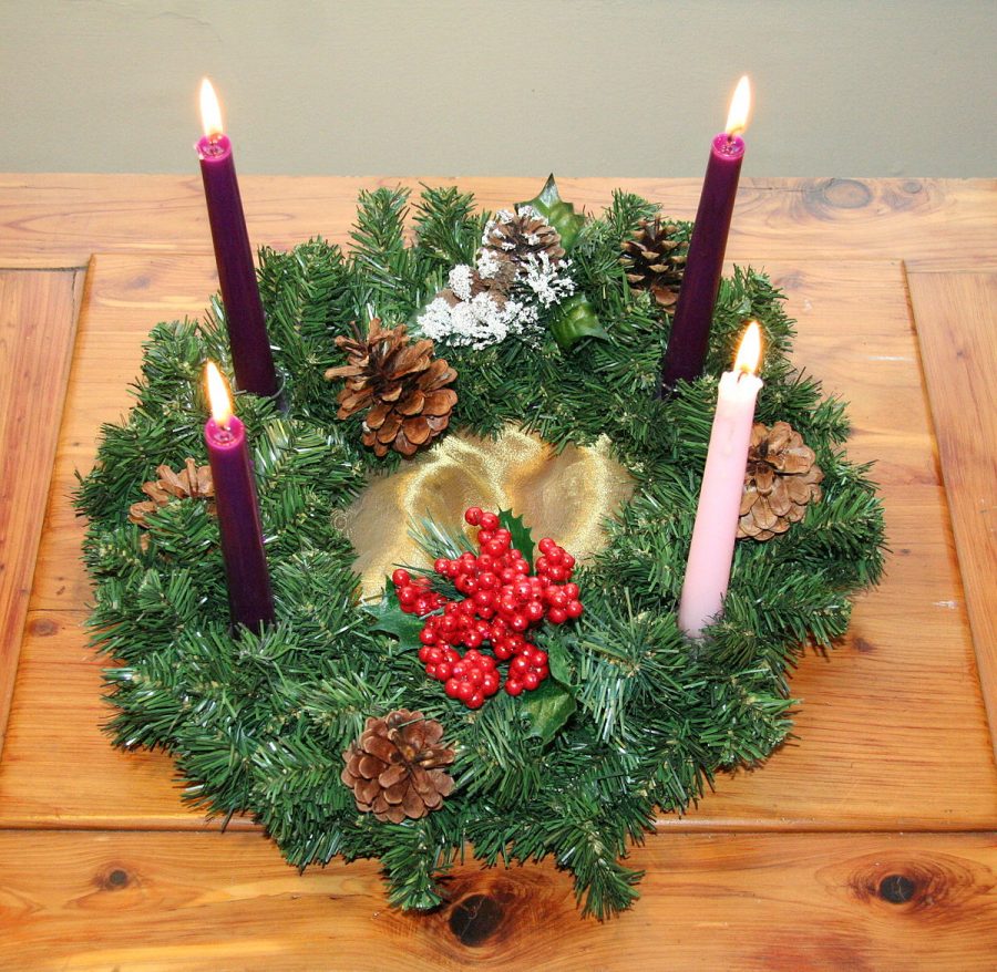 An advent wreath 