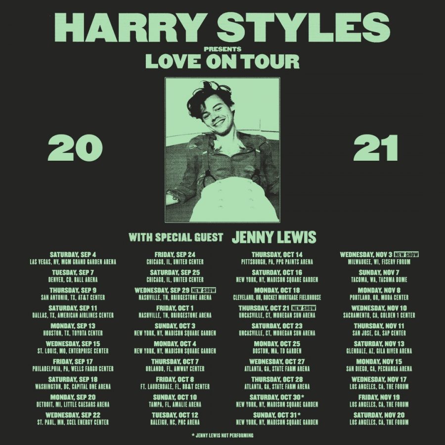 Harry Styles announcing the readjustment of his tour dates, saying he could not be more excited for these shows on his Instagram following the announcement.