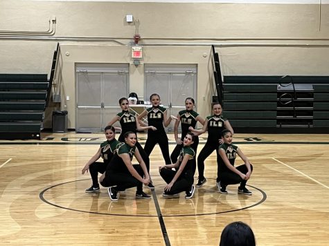 The Lionettes final pose as they finish their introductory hip hop dances at the showcase.