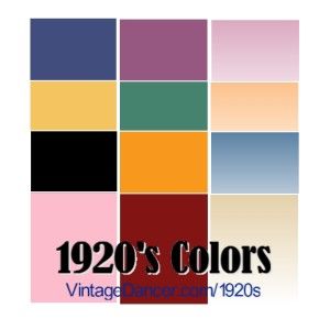 The 1920s color palette is full of diverse colors!