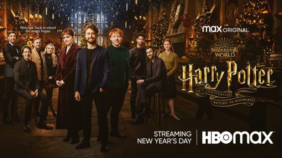 Harry Potter reunion special poster.
Credit:https://www.opentapes.org/2021/12/15/harry-potter-20th-anniversary-%E2%80%8B%E2%80%8Breturn-to-hogwarts-poster-shows-the-stars-together/