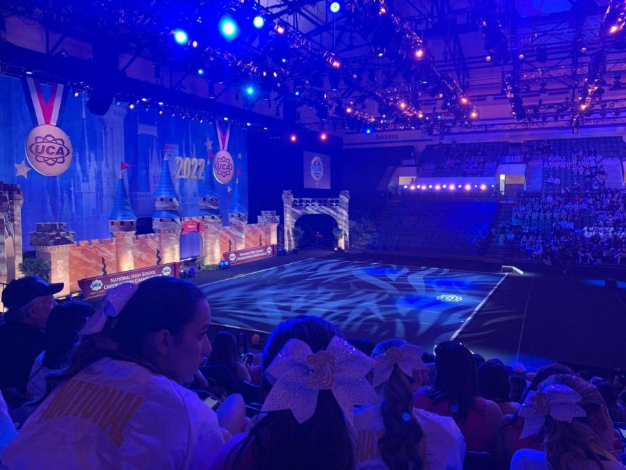 Image of the stage that the team performed on and watched other teams.