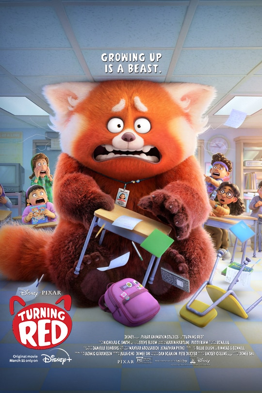 Official movie poster for the new movie, Turning Red. 