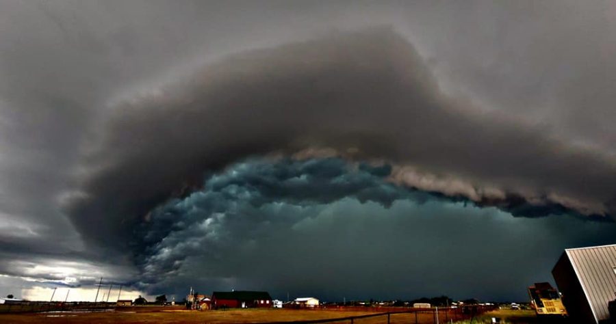 A storm approaching over Texas. 