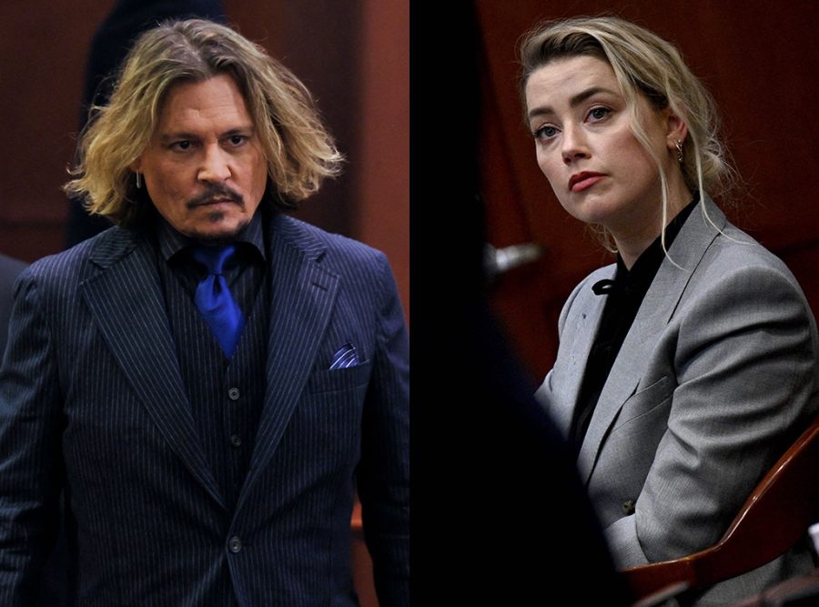 Johnny Depp and Amber Heard during trial.