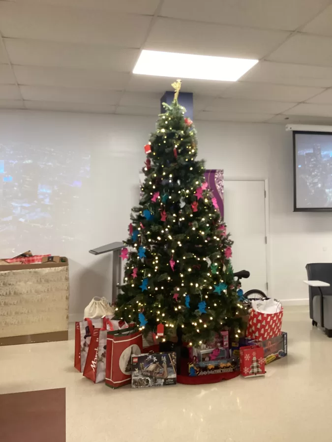 SALTT Angel tree with presents under it featured in the SLC.