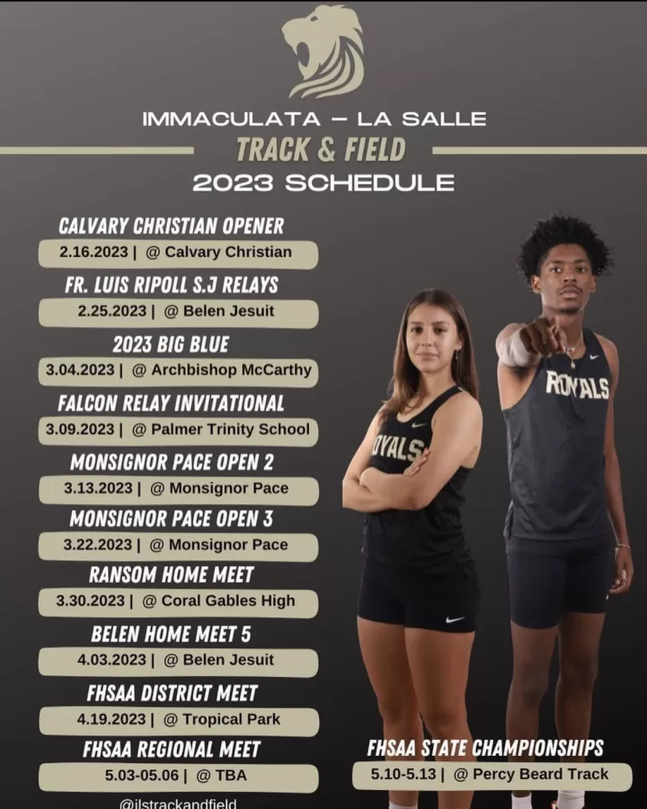 Track and field season schedule for the rest of the year!