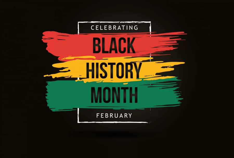 This shows the colors that represent back history month, indicating as well that we celebrate it in February. 