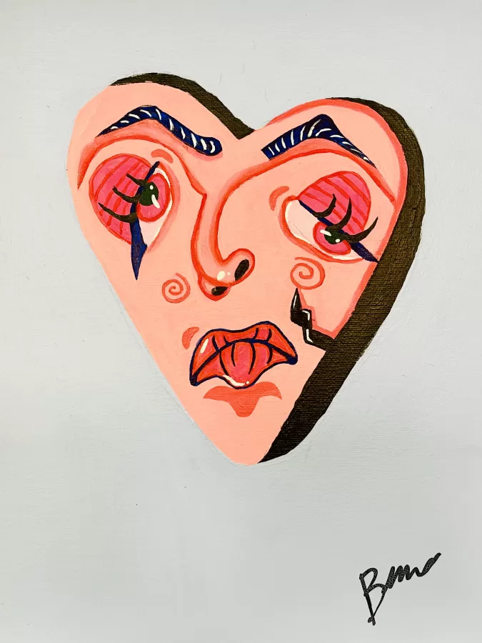 Senior Bruna Egea 
created this artistic rendering of a heart in art class.