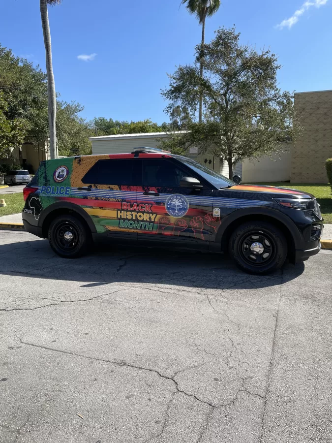 On the ILS campus this week, you may have noticed a City of Miami Police vehicle representing images to commemorate Black History Month.