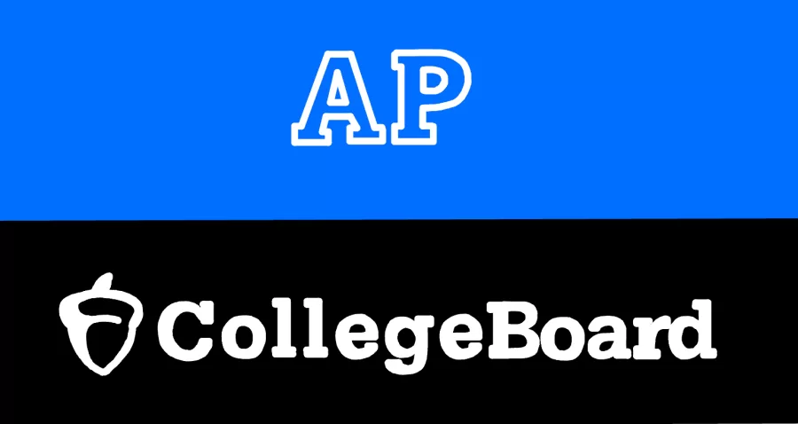 This AP company logo appears on all study books, their website, and the actual AP exams.