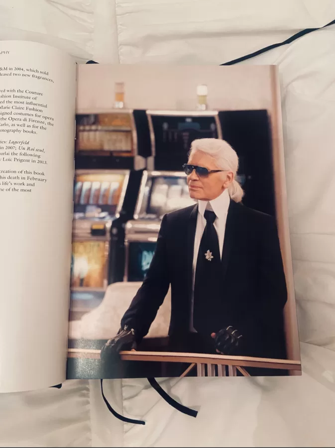 Karl Lagerfeld, who died in 2017, was honored in memoriam at the 2023 Met Gala. Taken by Eliza Chandler.
