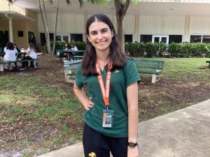 Sophomore Skylar Granado sports the regulation polo all ILS students must wear, regardless of whether they have a sweater over it.