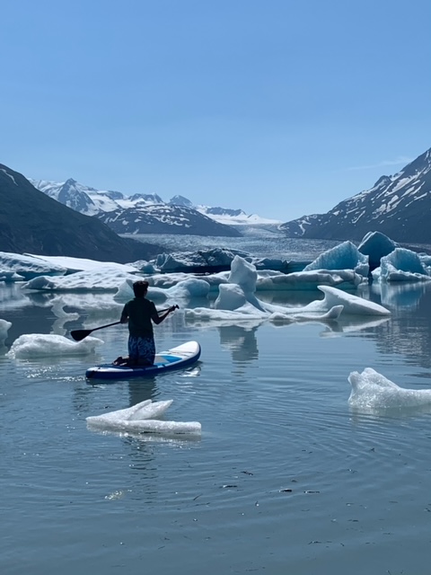 Some of his adventures in the state of Alaska were breathtaking including this one among a glacier.