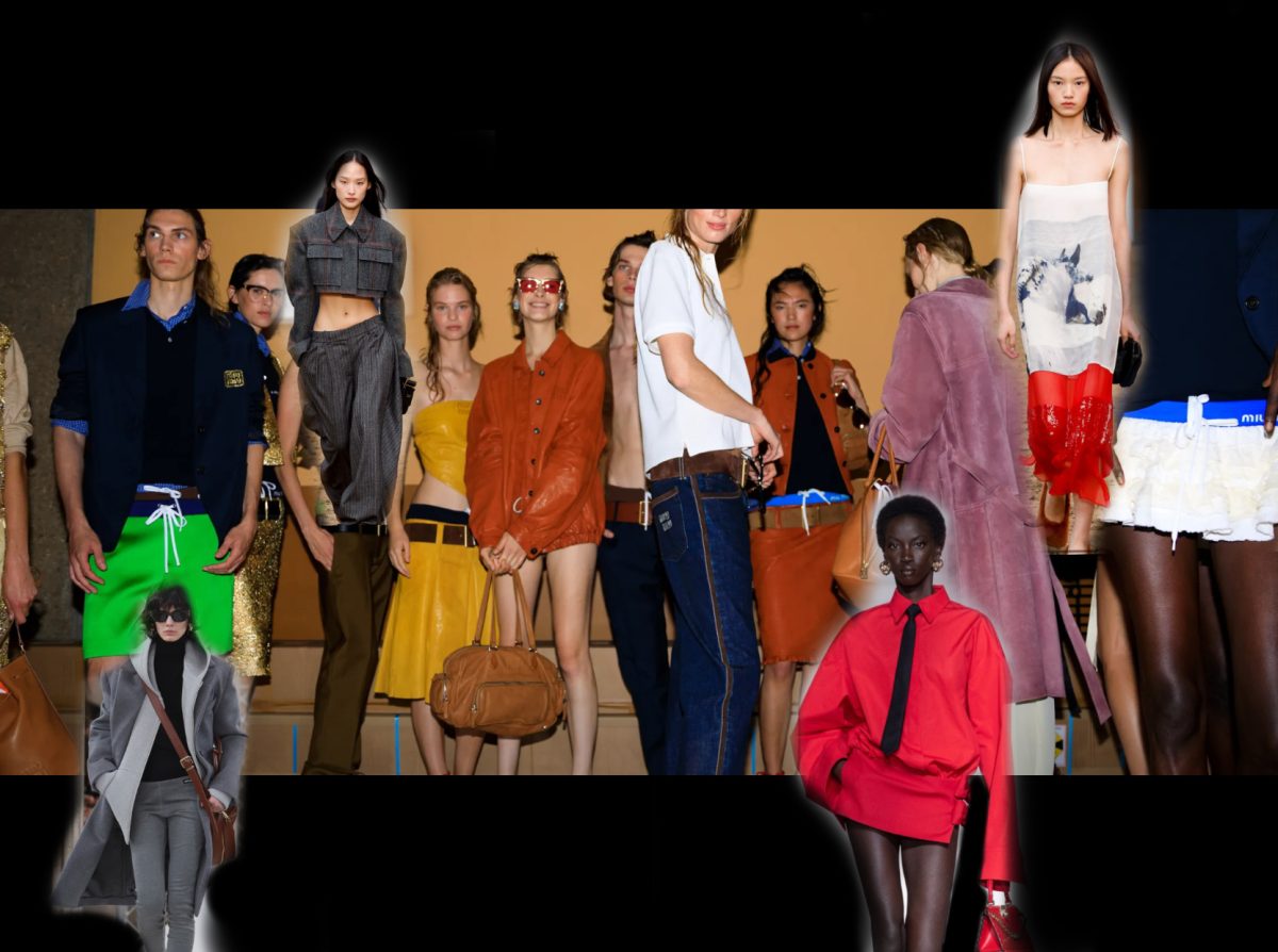 Photo illustration showcasing different runway looks from Paris Fashion Week 2023.