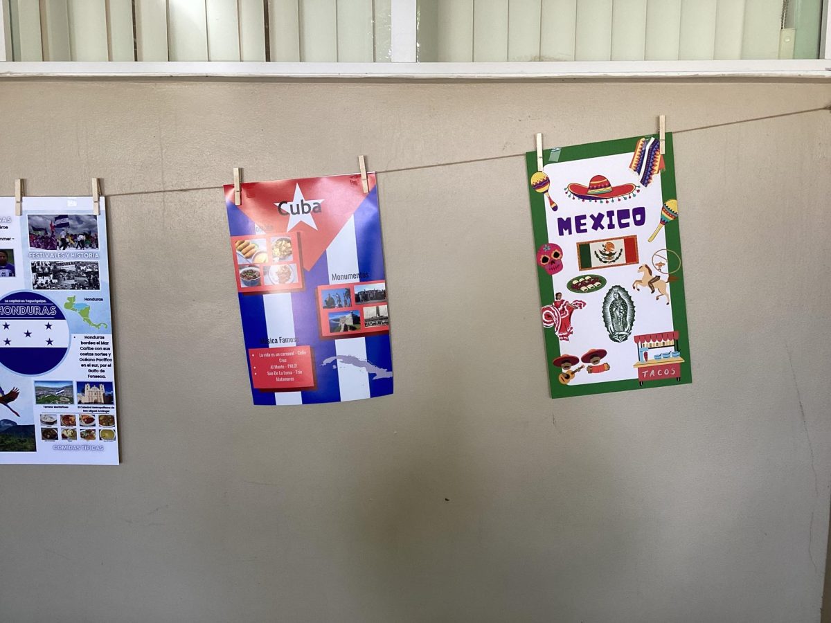 These posters highlighting the cultures of places such as Mexico and Cuba represent a number of individuals who, if undocumented, face possible deportation.