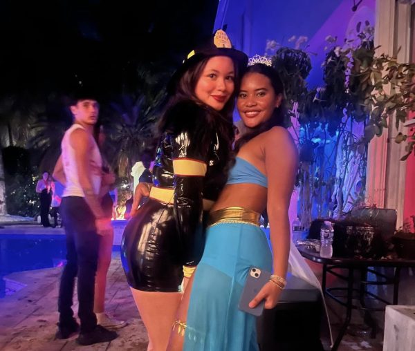 These teenagers are seen enjoying Halloween activities in South Florida.