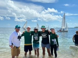 Members of the ILS Sailing team enjoy one another's company. 