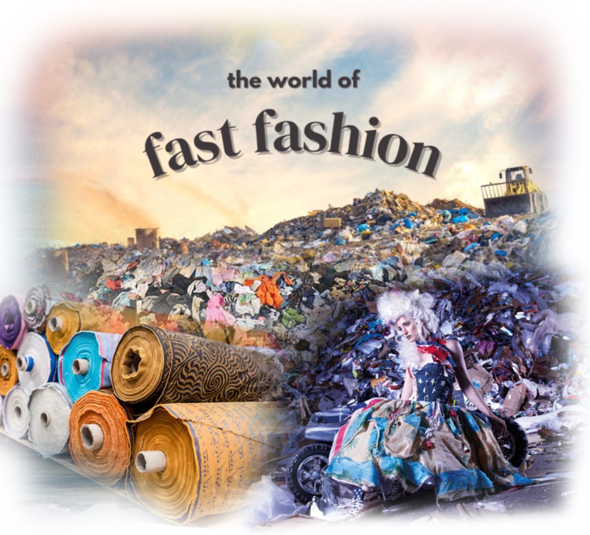 This photo Illustration reflects the existence of land fills and the hope for more sustainable fabrics.