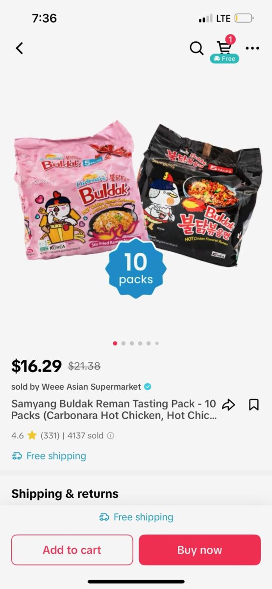 Samyang Buldak noodles are known because of their popularity on Tik Tok and their spicy flavors.  