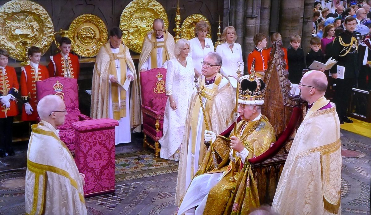 Having only recently ascended to the throne, this image of King Charles shows him being coronated in 2023.