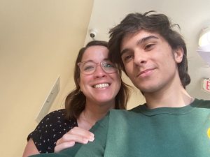 Ms. Irene Cocina and iNklings writer/member of the Creative Writing class senior Alejandro Pasos, have known each other since Alejandro was a sophomore.  