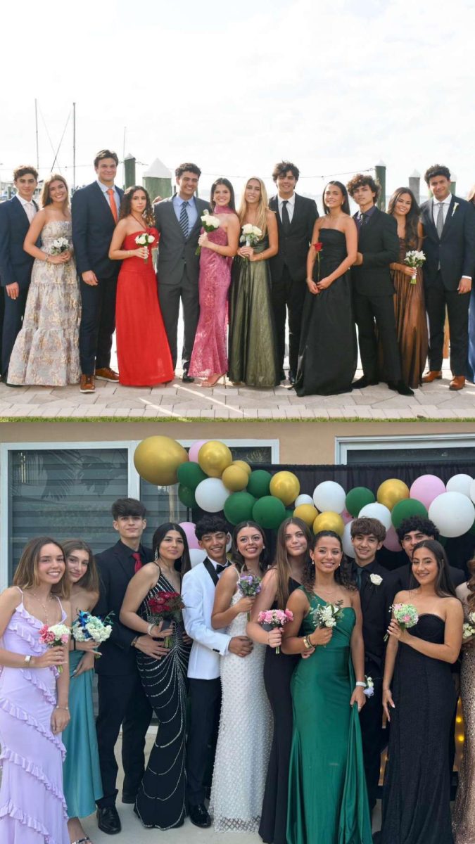 Immaculata la salle students gather before prom to take memorable pictures of the upcoming night.