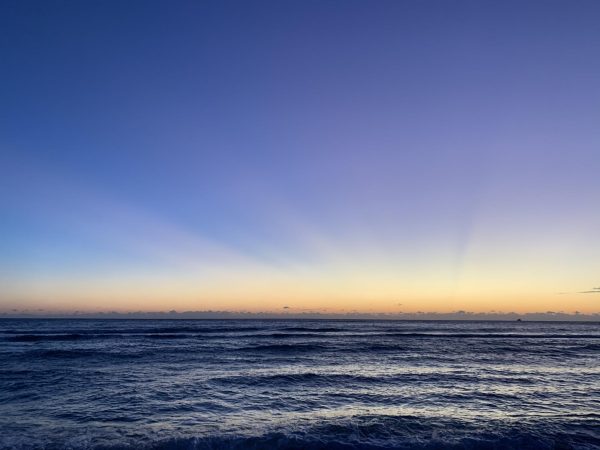 This image of a sunrise in motion was taken on Miami Beach.