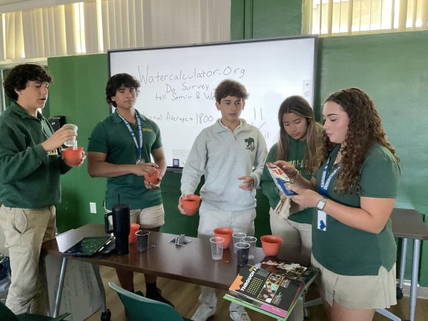 Students in Ms. Cecilia Calleros D block enjoy an Earth Day activity. Photo:  Mrs. Cecilia Calleros