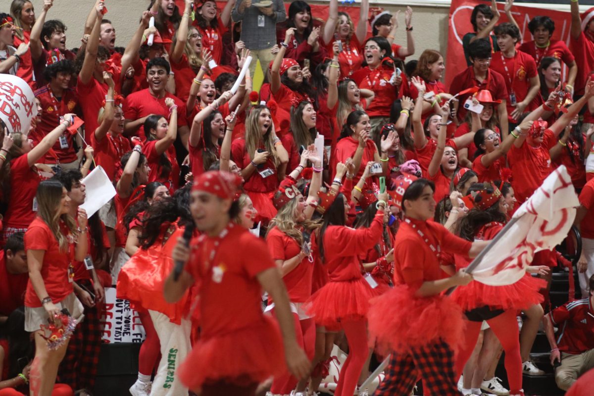 The senior class celebrates their victory, taking home the title of 1st place and bragging rights.