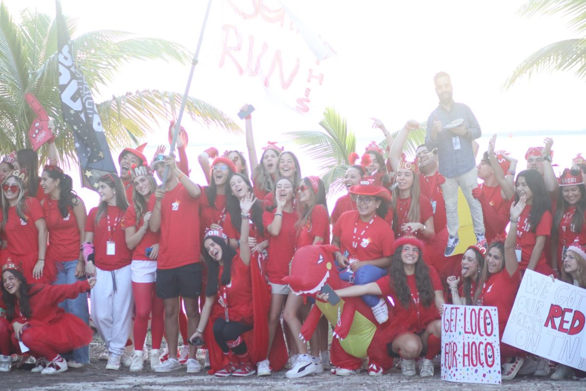 The senior class gets ready to win at senior sunrise. They feel confident they have the most class spirit  