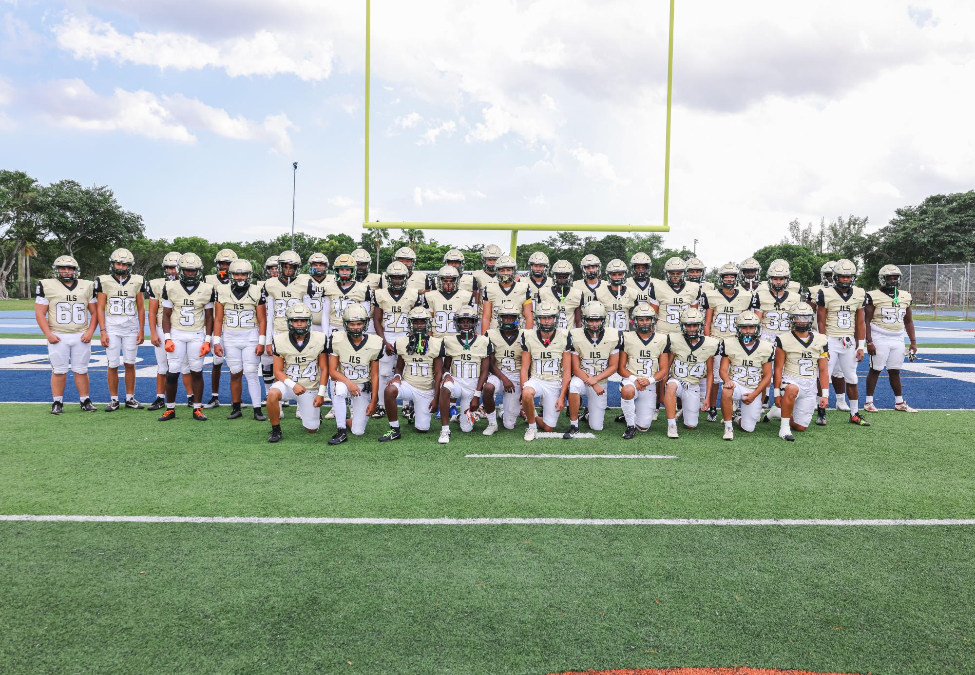 The ILS football team gather for a team picture to showcase all the players for the 2024-2025 season.