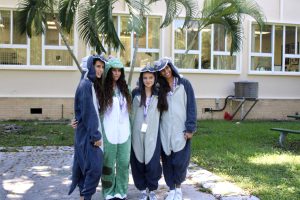 Freshmen dressed up in onesies to show their look as the “babies" of ILS.