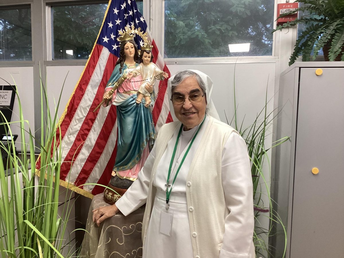 Sister Teresa Gutierrez, FMA, is often found in the SLC on most days. She is very well versed in issue of Amendment 4.