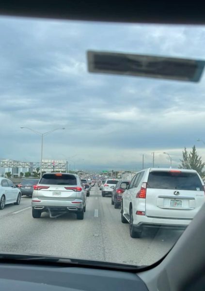 Traffic on I-95 was bumper to bumper thanks to the great interest in attending Art Basel.