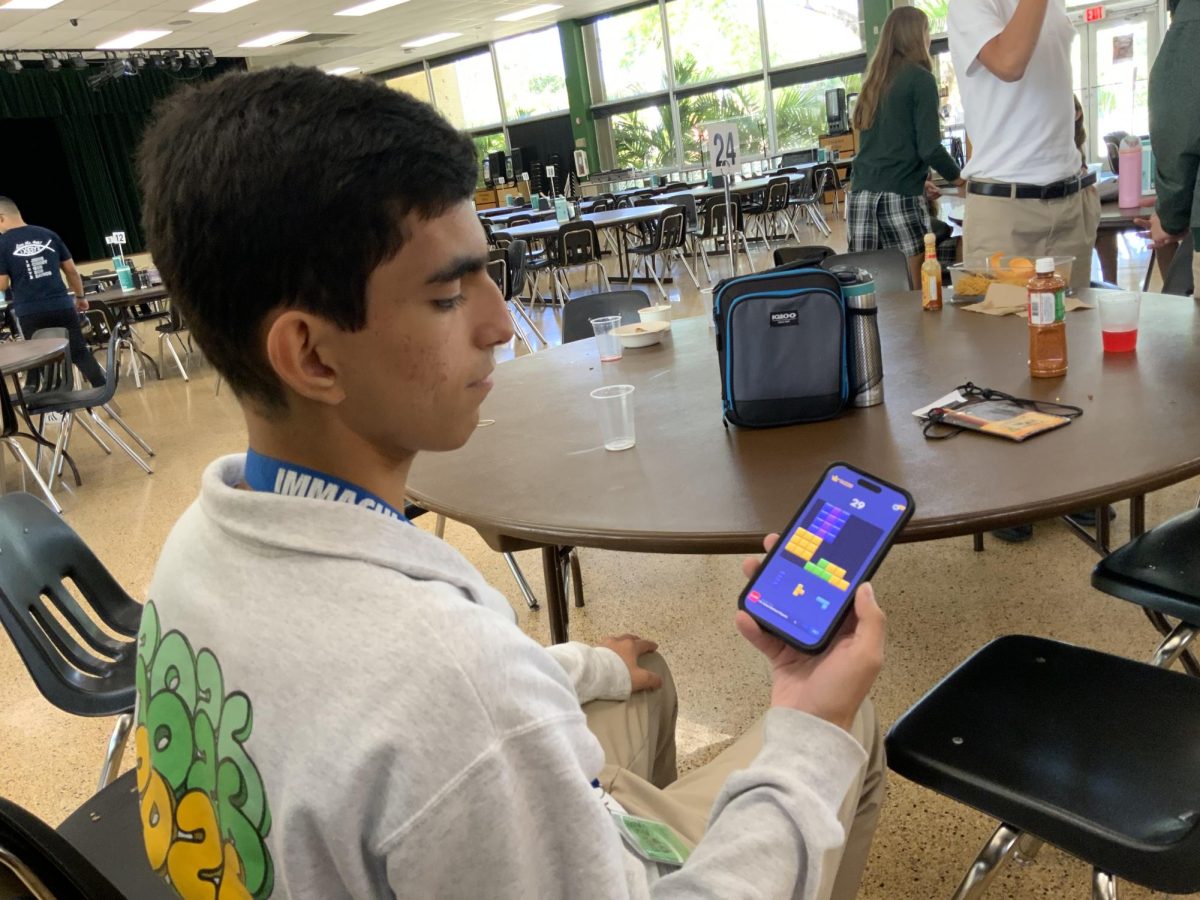 Junior Francisco Pages plays Block Blast as a harmless diversion whenever he finds himself with nothing particular to do.