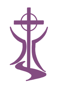 The Catholic Charities logo displays the cross and the meaningful color of purple, which is particularly prominent during the season of Lent.