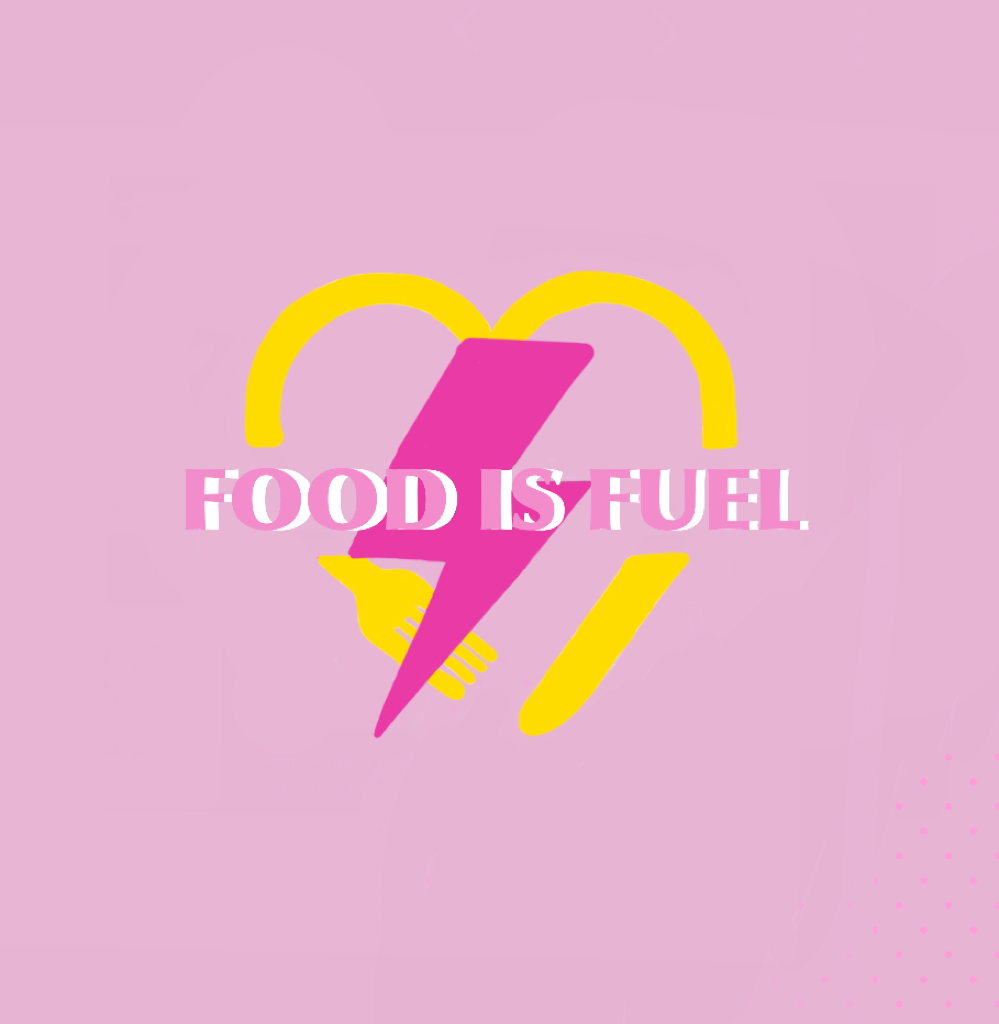 Valentina Lanza’s Gold Award, Food Is Fuel, logo for eating disorders.