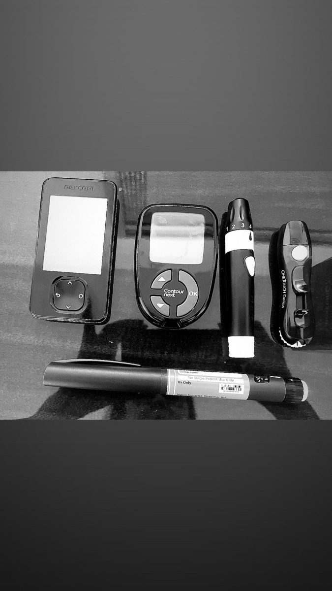 This lineup features some of the many essential medical supplies that help people with diabetes manage their condition and stay healthy. 
