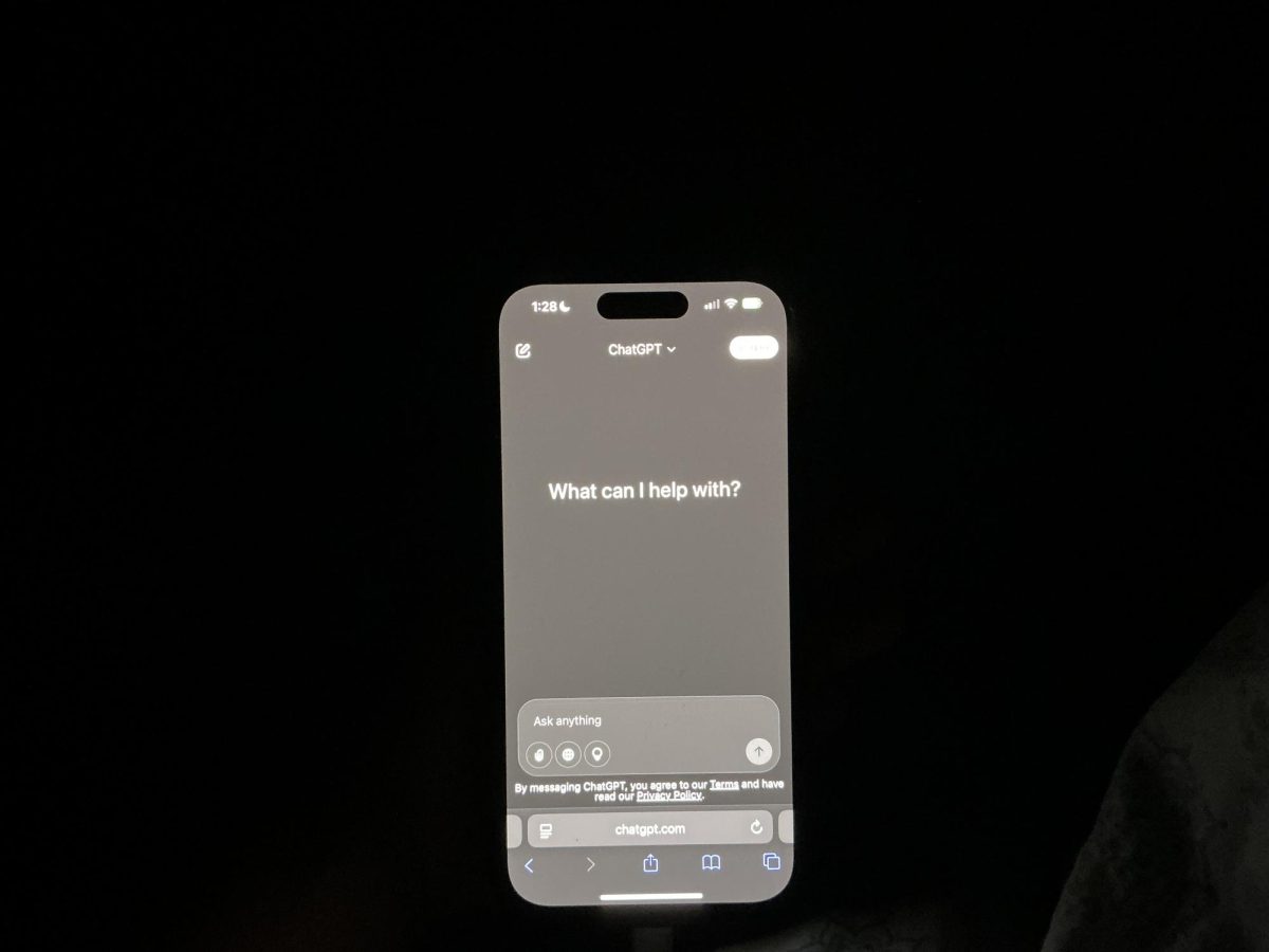 ChatGPT open on students phone preparing what to ask next.