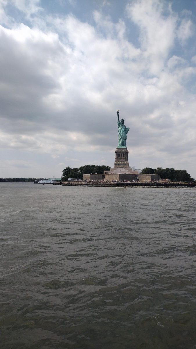The Statue of Liberty. A well known NYC landmark built October 28, 1886, as a gift from France to New York, is the 4th National Monument in the National Park System.